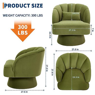 ANIXOL Swivel Velvet Accent Chairs Set of 2