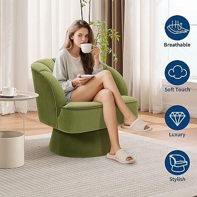 ANIXOL Swivel Velvet Accent Chairs Set of 2