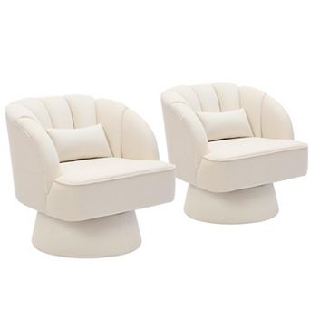 ANIXOL Swivel Velvet Accent Chairs Set of 2