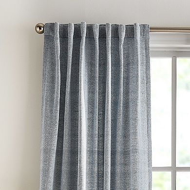Peri Herringbone 2-Pack Light Filtering Window Curtain Panels
