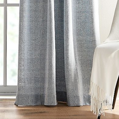 Peri Herringbone 2-Pack Light Filtering Window Curtain Panels