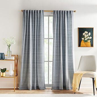 Peri Herringbone 2 pc Window Curtain Panels