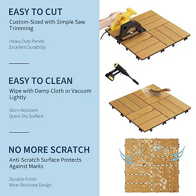ANIXOL Acacia Wood Interlocking Deck Tiles