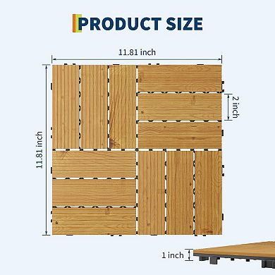 ANIXOL Acacia Wood Interlocking Deck Tiles