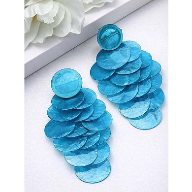 AGP PARIS Natural Shell Disc Cascade Drop Earrings