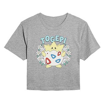 Juniors' Pokémon Togepi Floral Cropped Tee
