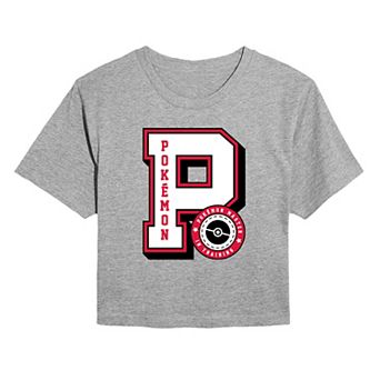 Juniors' Pokémon Collegiate Letter Cropped Tee