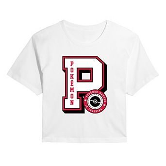 Juniors' Pokémon Collegiate Letter Cropped Tee