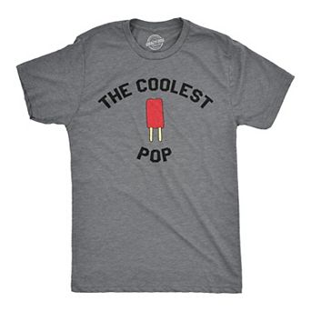 Mens Coolest Pop Funny Best Dad Ever Cool Fathers Day Novelty Graphic T shirt