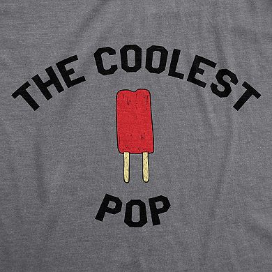 Mens Coolest Pop Funny Best Dad Ever Cool Fathers Day Novelty Graphic T shirt