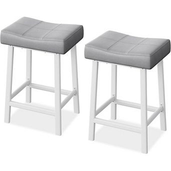 ANIXOL Padded Saddle Bar Stools Set of 2
