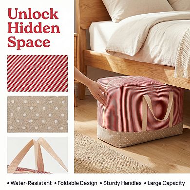 1 Pack Clothes Storage, Storage Bag, Moving Bag for Organizing Comforter Closet Storage with Handles
