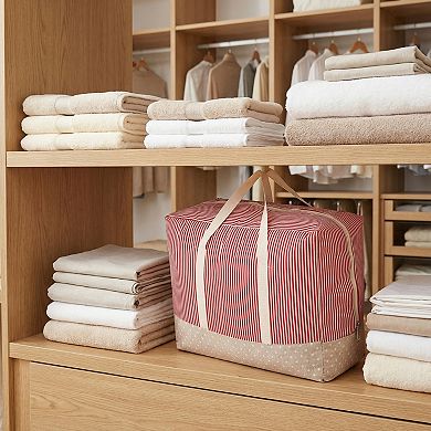 1 Pack Clothes Storage, Storage Bag, Moving Bag for Organizing Comforter Closet Storage with Handles