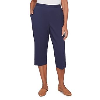 Women's Alfred Dunner Heat Set Side Seam Pocket Capris