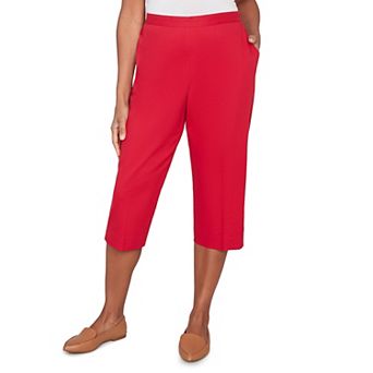 Women's Alfred Dunner Heat Set Side Seam Pocket Capris