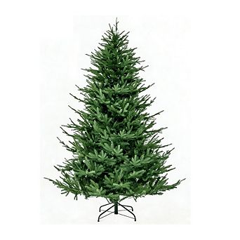 Gymax 7 ft pre-lit artificial Christmas tree artificial hinged w/ 380 LED lights & 1130 Branch Tips