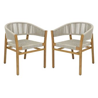 Outdoor Woven Accent Chair Set of 2 Comfortable Double Seating for Patio, Garden & Outdoor Use