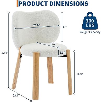 Teddy Upholstered Vanity Chair Makeup Seat Accent Furniture for Bedroom