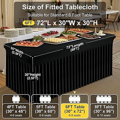 Fitted Stretch Tablecloth Waterproof Washable Rectangular Cover