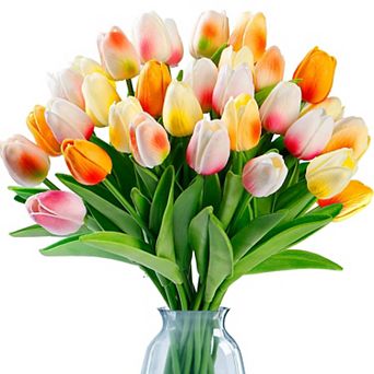 Artificial Tulip Flowers Real Touch Wedding Bouquet Decor
