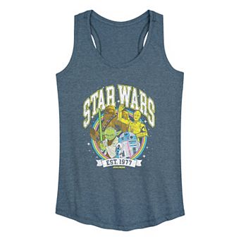 Women's Star Wars Retro Collegiate Racerback Tank Top