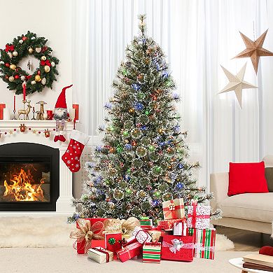 Gymax 6 FT Artificial Christmas Tree w/ 360° Quick Power Connector 598 Pine Needles