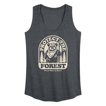 Women's Star Wars Ewok Protect The Forest Racerback Tank Top