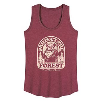 Women's Star Wars Ewok Protect The Forest Racerback Tank Top