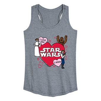 Women's Star Wars Valentine's Day Sketch Racerback Tank Top