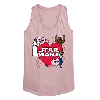 Women's Star Wars Valentine's Day Sketch Racerback Tank Top