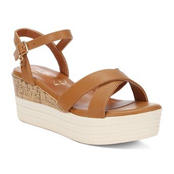 London Rag Zinny Women's Wedge Slingback Sandals