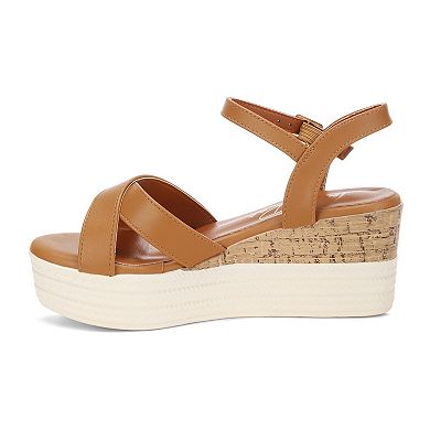 London Rag Zinny Women's Wedge Slingback Sandals