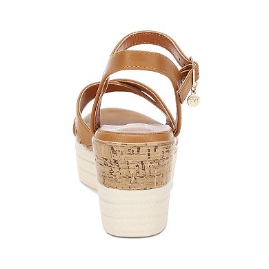 London Rag Zinny Women's Wedge Slingback Sandals