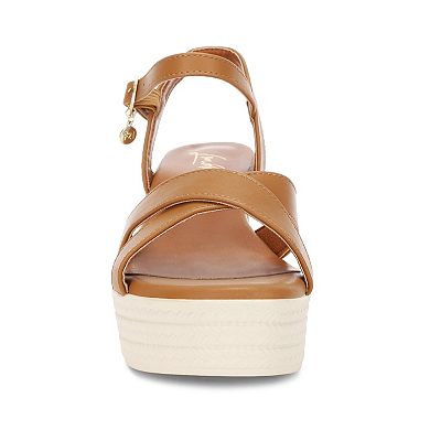 London Rag Zinny Women's Wedge Slingback Sandals