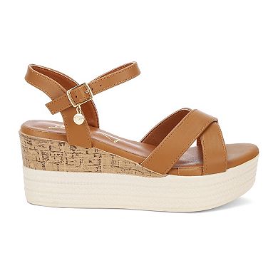 London Rag Zinny Women's Wedge Slingback Sandals