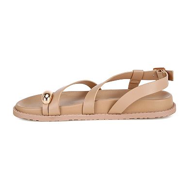 London Rag Carine Women's Slingback Flat Sandals