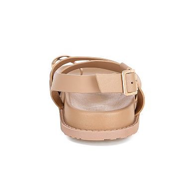 London Rag Carine Women's Slingback Flat Sandals