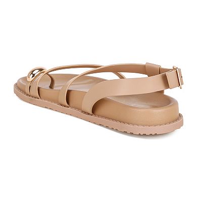 London Rag Carine Women's Slingback Flat Sandals