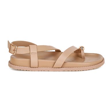 London Rag Carine Women's Slingback Flat Sandals