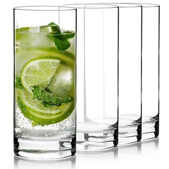 Luigi Bormioli Classico Set of 4 Beverage Glasses, 16.25 Oz. Cocktail Glass, Crystal SON-hyx Glass