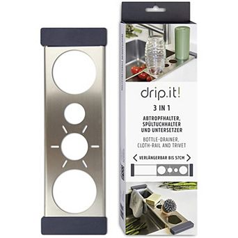 Sanni Shoo Drip.it Stainless Steel Sink Caddy With Telescopic Rails & Removable Tray