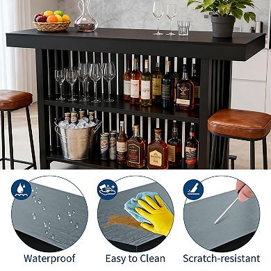 ANIXOL Storage Footrest Bar Table
