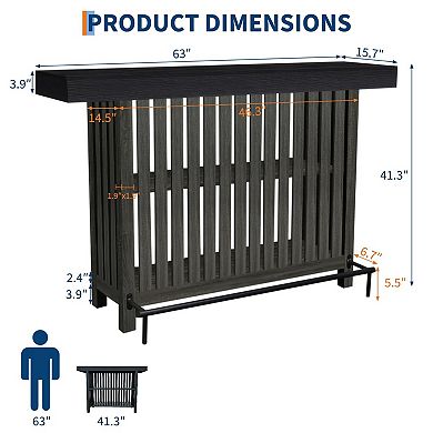 ANIXOL Storage Footrest Bar Table