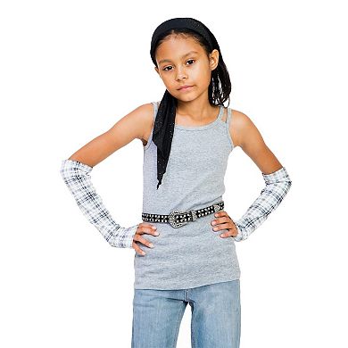 Belt Studded Sequin Leather Jeans