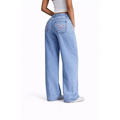 Loose Fit Wide Leg Jeans Women