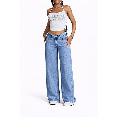 Loose Fit Wide Leg Jeans Women
