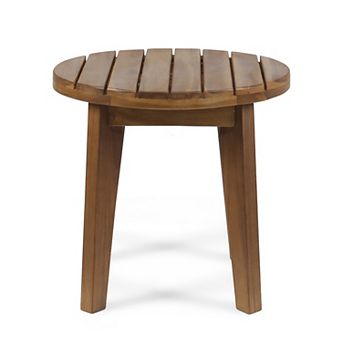 Outdoor 16 in Acacia Wood Side End Table for Backyard