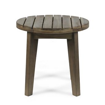 Outdoor 16 in Acacia Wood Side End Table for Backyard