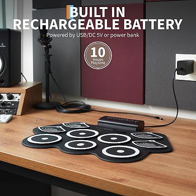 ANIXOL Portable Smart Roll Up Drum Set