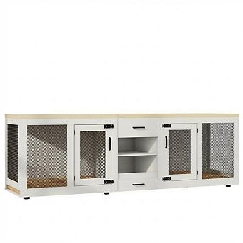 ANIXOL Dog Crate Furniture with Storage and Feeding Station